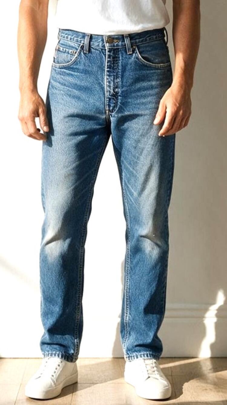 Vintage Carhartt Flannel-Lined Denim Work Jeans Straight Leg Distressed 32